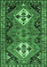 Machine Washable Persian Emerald Green Traditional Area Rugs, wshtr346emgrn