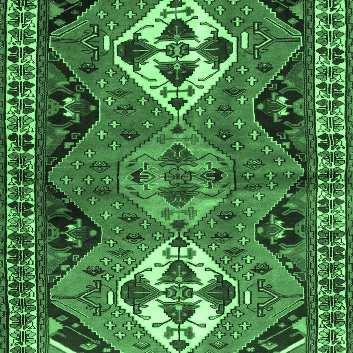 Machine Washable Persian Emerald Green Traditional Area Rugs, wshtr346emgrn