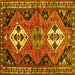 Square Persian Yellow Traditional Rug, tr346yw
