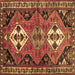 Square Machine Washable Persian Brown Traditional Rug, wshtr346brn