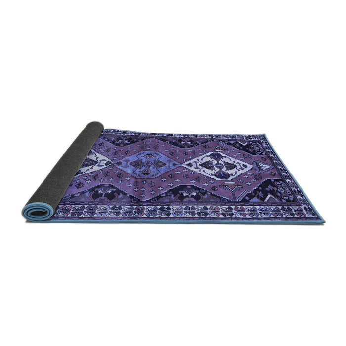 Sideview of Persian Blue Traditional Rug, tr346blu