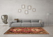 Machine Washable Persian Brown Traditional Rug in a Living Room,, wshtr346brn