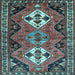 Square Persian Light Blue Traditional Rug, tr346lblu