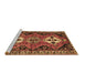 Sideview of Machine Washable Persian Brown Traditional Rug, wshtr346brn