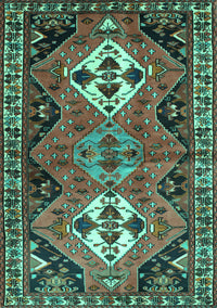 Persian Turquoise Traditional Rug, tr346turq