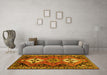 Machine Washable Persian Yellow Traditional Rug in a Living Room, wshtr346yw