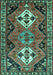 Machine Washable Persian Turquoise Traditional Area Rugs, wshtr346turq