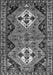 Serging Thickness of Machine Washable Persian Gray Traditional Rug, wshtr346gry