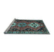 Sideview of Machine Washable Persian Light Blue Traditional Rug, wshtr346lblu