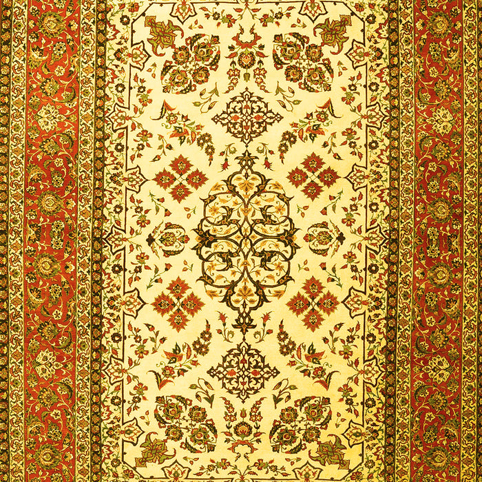 Machine Washable Persian Yellow Traditional Rug, wshtr3470yw