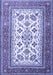 Machine Washable Persian Blue Traditional Rug, wshtr3470blu