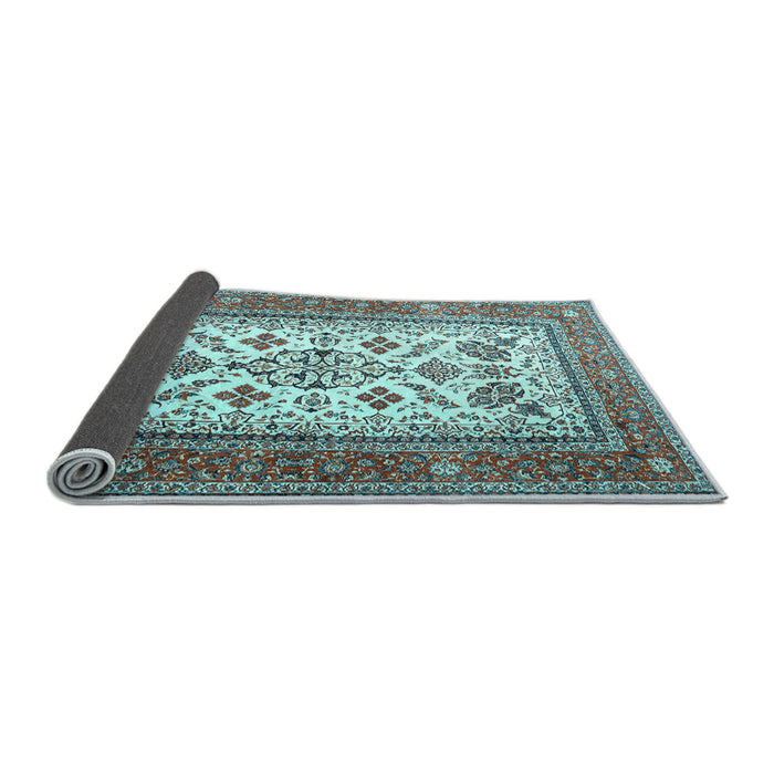 Sideview of Persian Light Blue Traditional Rug, tr3470lblu