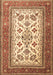 Machine Washable Persian Brown Traditional Rug, wshtr3470brn