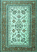 Machine Washable Persian Turquoise Traditional Area Rugs, wshtr3470turq