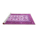 Sideview of Machine Washable Persian Purple Traditional Area Rugs, wshtr3470pur