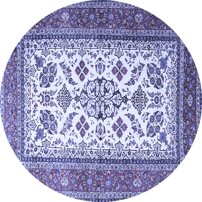 Round Persian Blue Traditional Rug, tr3470blu