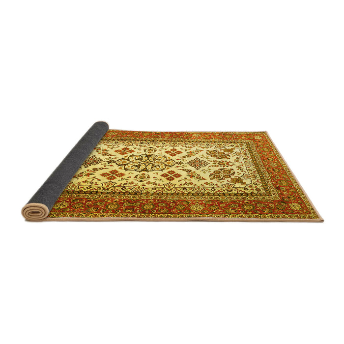 Sideview of Persian Yellow Traditional Rug, tr3470yw