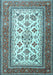 Machine Washable Persian Light Blue Traditional Rug, wshtr3470lblu