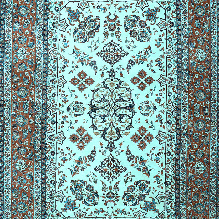 Machine Washable Persian Light Blue Traditional Rug, wshtr3470lblu