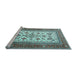 Sideview of Machine Washable Persian Light Blue Traditional Rug, wshtr3470lblu