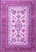 Machine Washable Persian Purple Traditional Area Rugs, wshtr3470pur