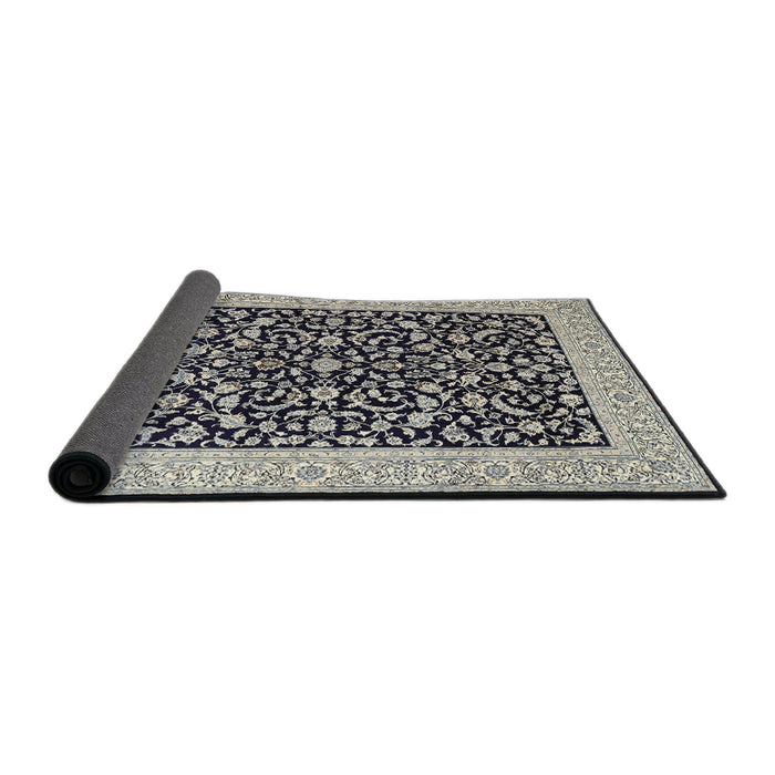 Sideview of Traditional Light Black Persian Rug, tr3471