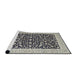 Sideview of Machine Washable Traditional Light Black Rug, wshtr3471