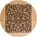 Machine Washable Persian Orange Traditional Area Rugs, wshtr3471org