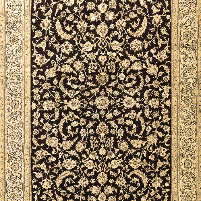 Machine Washable Persian Brown Traditional Rug, wshtr3471brn