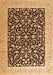 Serging Thickness of Machine Washable Persian Orange Traditional Area Rugs, wshtr3471org