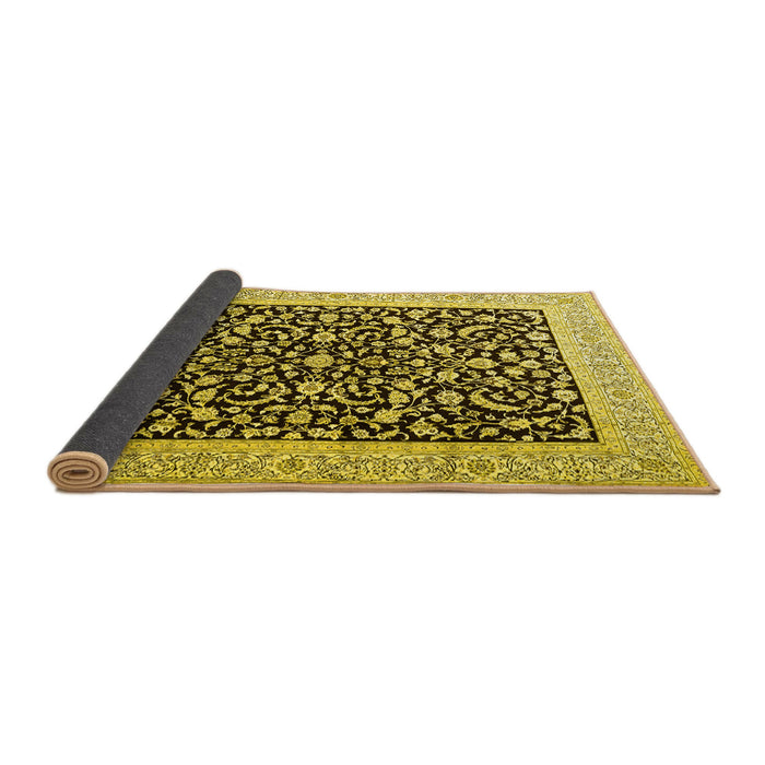 Sideview of Persian Yellow Traditional Rug, tr3471yw