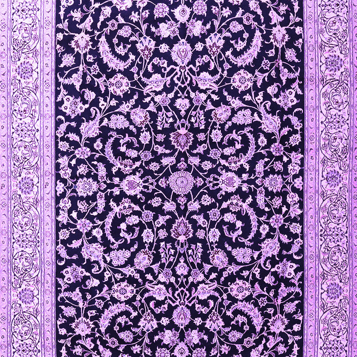 Machine Washable Persian Purple Traditional Area Rugs, wshtr3471pur