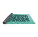 Sideview of Persian Turquoise Traditional Rug, tr3471turq