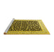 Sideview of Machine Washable Persian Yellow Traditional Rug, wshtr3471yw