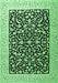 Machine Washable Persian Emerald Green Traditional Area Rugs, wshtr3471emgrn