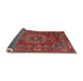 Sideview of Traditional Orange Salmon Pink Persian Rug, tr3472