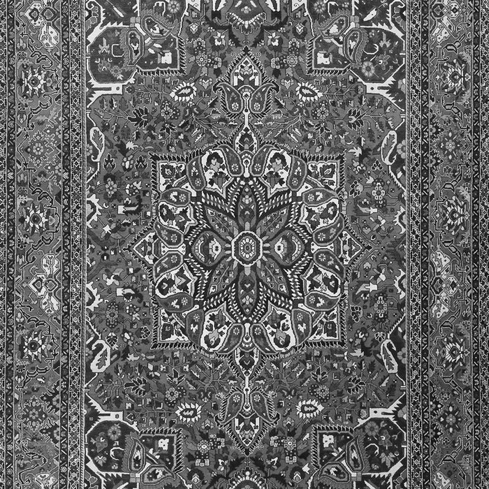 Serging Thickness of Machine Washable Persian Gray Traditional Rug, wshtr3472gry