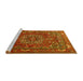 Sideview of Machine Washable Persian Yellow Traditional Rug, wshtr3472yw