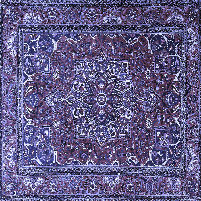 Square Persian Blue Traditional Rug, tr3472blu