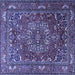 Square Persian Blue Traditional Rug, tr3472blu