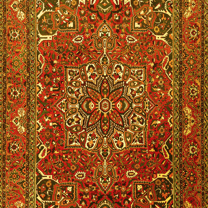 Machine Washable Persian Yellow Traditional Rug, wshtr3472yw