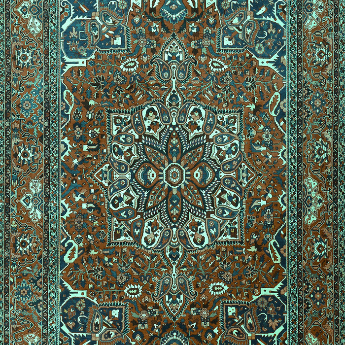 Machine Washable Persian Turquoise Traditional Area Rugs, wshtr3472turq