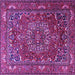 Square Persian Purple Traditional Rug, tr3472pur