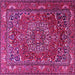 Square Persian Pink Traditional Rug, tr3472pnk