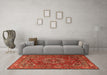 Machine Washable Persian Orange Traditional Area Rugs in a Living Room, wshtr3472org