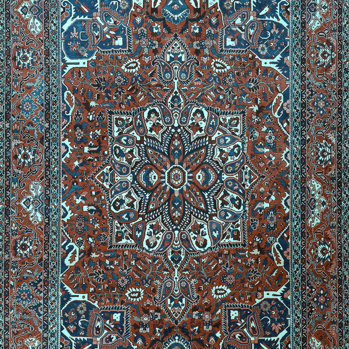 Machine Washable Persian Light Blue Traditional Rug, wshtr3472lblu