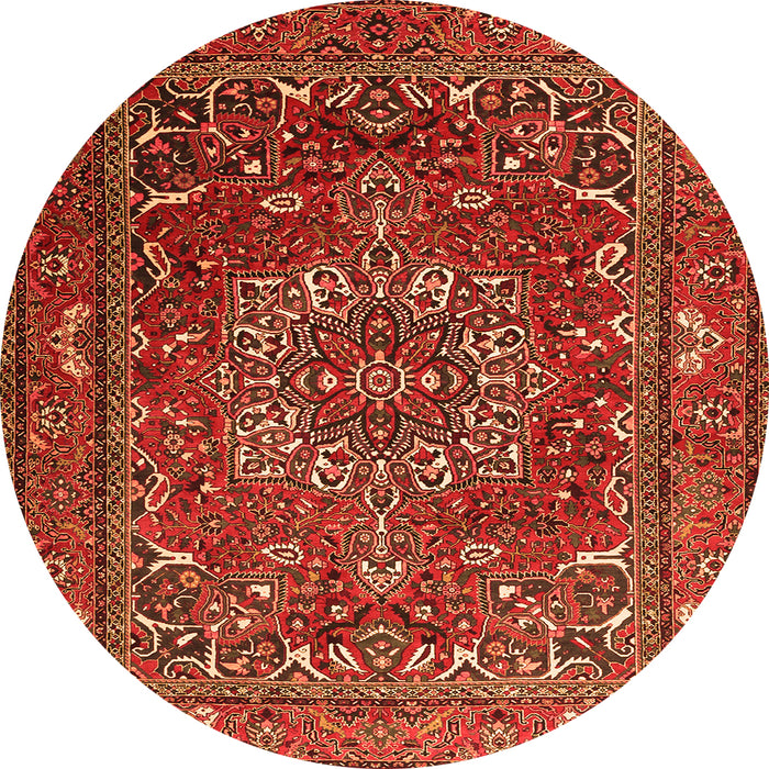 Square Persian Orange Traditional Rug, tr3472org