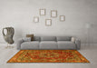 Machine Washable Persian Yellow Traditional Rug in a Living Room, wshtr3472yw