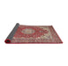 Sideview of Traditional Tan Brown Medallion Rug, tr3473