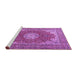 Sideview of Machine Washable Medallion Purple Traditional Area Rugs, wshtr3473pur